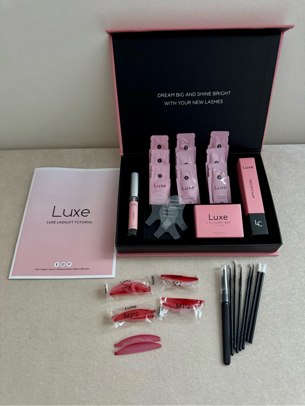 Luxe Pink Lash Lift Kit with Tools
